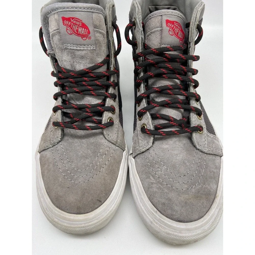 VANS Off The‎ Wall High-Top Unisex Sneaker Shoes M 6.5 W 8.0 Gray Scotchgard